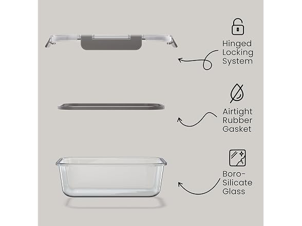 Borosilicate Glass Food Storage Containers with Lids 24 Piece Aqua
