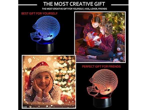 Ticent Football Helmet 3D Lamp
