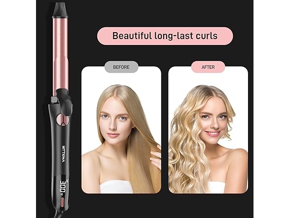 HITTIONA Rotating Curling Iron - 3 in1 Automatic Curling Iron
