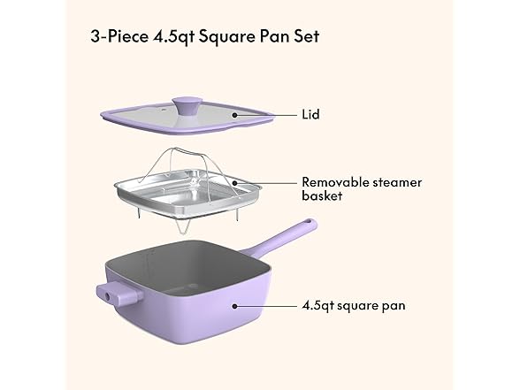 SO YUMMY 3-Pc 4.5Qt Square Pan Set