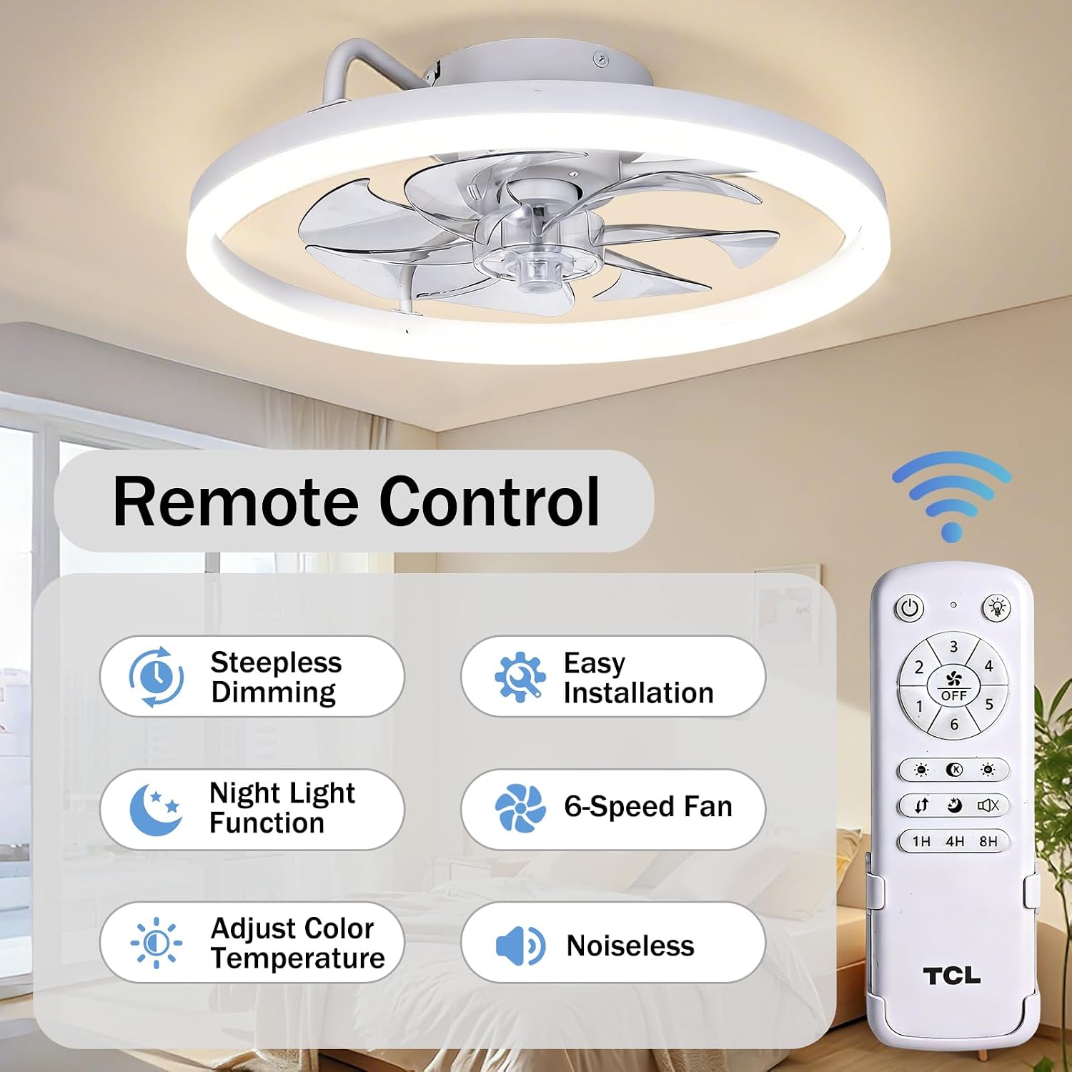 TCL LED Ceiling Fan w/ Remote (Your Choice) - Gallery 13