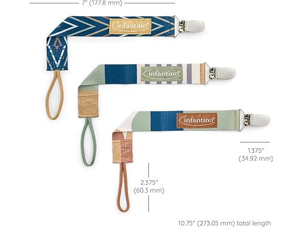 Infantino 3-Pack Pacifier Clip Holders