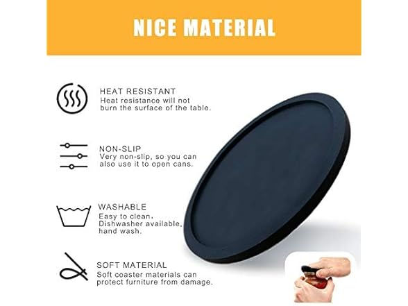 FANCY NOVA Silicone Drink Coasters