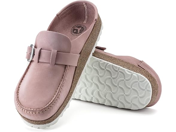 Birkenstock Women's Buckley Clog, Soft Pink Nubuck (36 EU)
