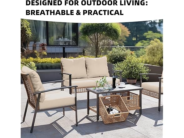 8Pcs Outdoor Cushion Covers Beige