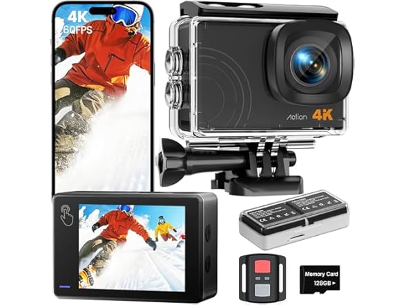 Euorosi Action Camera 4K 60FPS 48MP