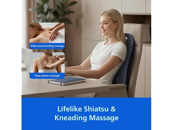 Back Massager with Heat, 5D Deep Tissue