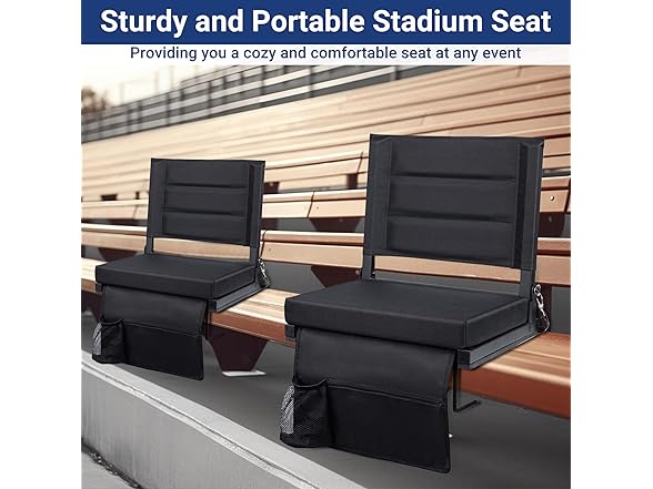 Stadium Seats for Bleachers with Back Support
