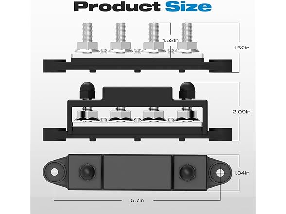 Malictele 12V Bus Bar Terminal
