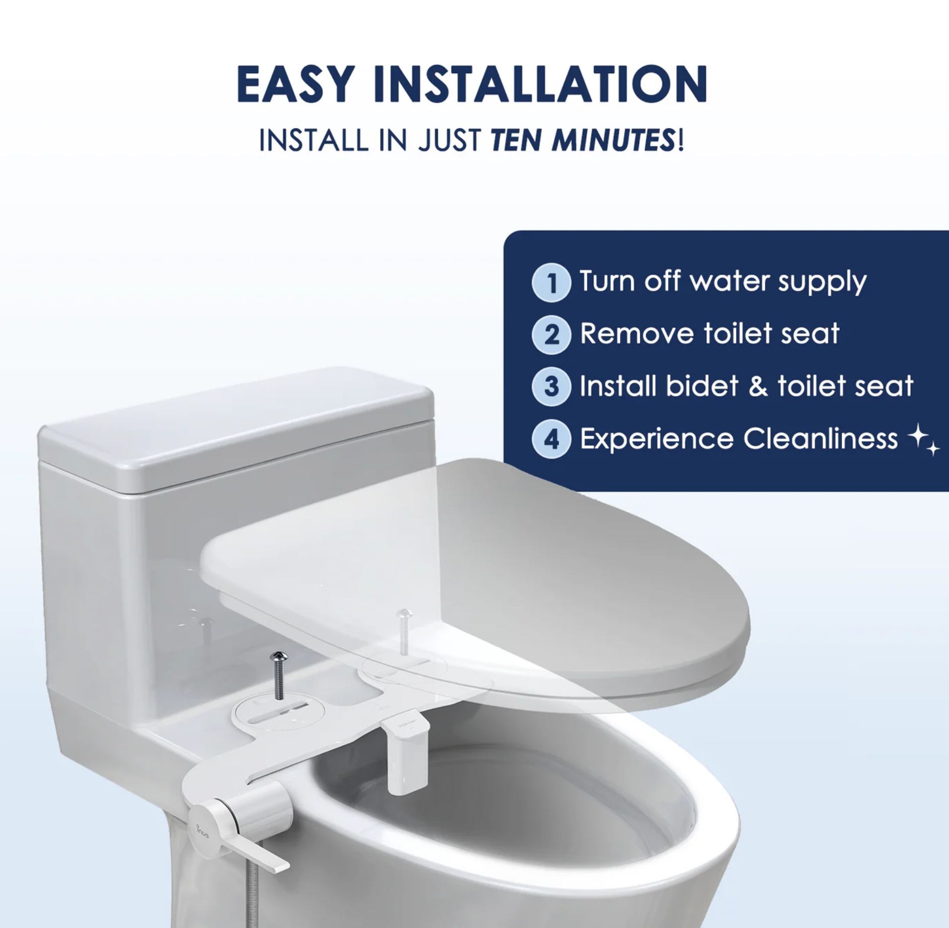 Inus M3 Bidet Attachment Dual Nozzle & Nozzle Guard - Gallery 12