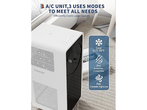 GAOMON 14,000 BTU Air Conditioner Portable, 3-i