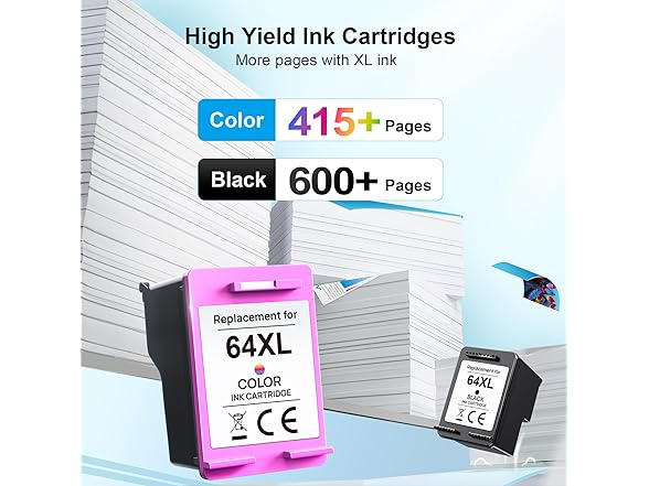 Adoccur 64XL Ink Cartridge Replacement