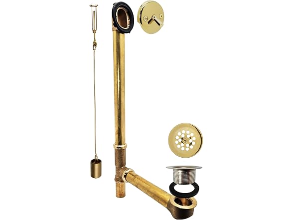 Westbrass 22.5in Waste Overflow Brass