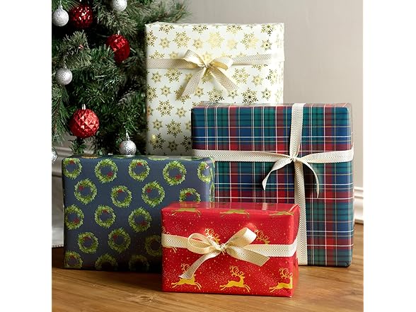 Gartner Studios 12ft Premium Wrapping Paper, 4 Rolls