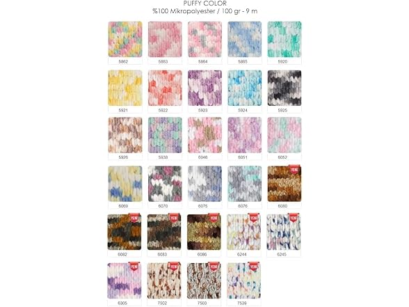 Alize Puffy Color Baby Blanket Yarn Knit 6075