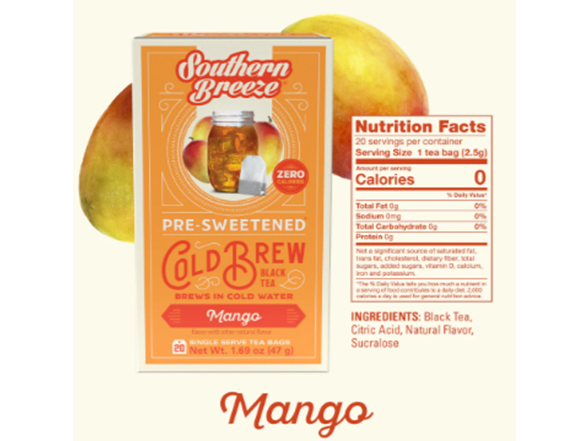(6pk) Southern Breeze Mango Iced Tea Bags (20 bags per box)