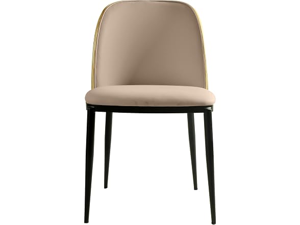 LeisureMod TCNW18BG2 Tule Dining Chair Natural Wood