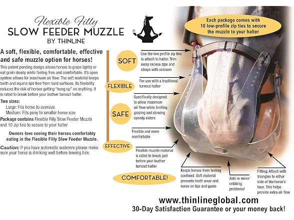 KM Elite THINLINE GRAZING Horse Muzzle