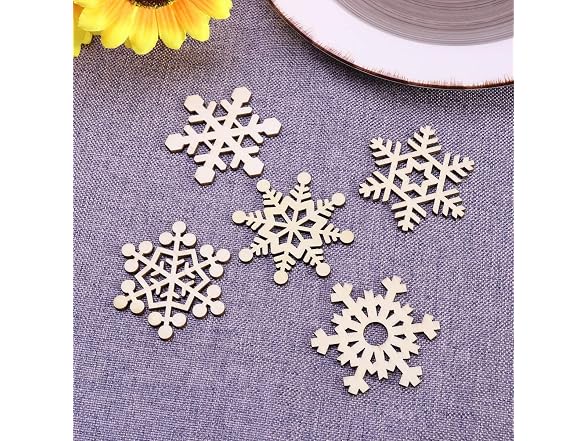 Wooden Snowflake Cutouts Craft