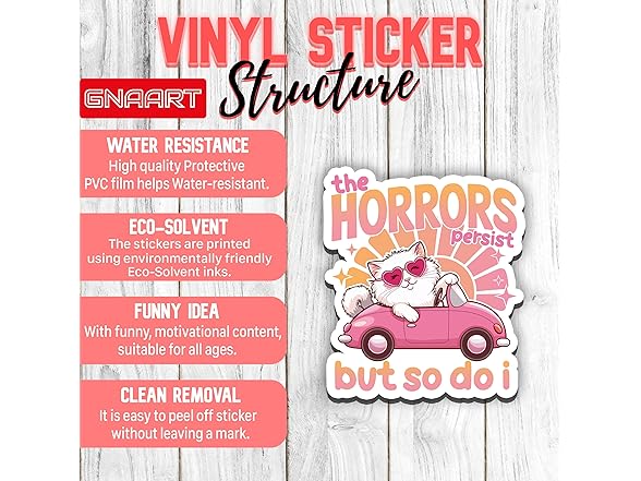 The Horrors Persist But So Do I Stickers