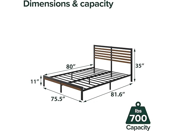 Zinus Kai Bamboo Platform Bed King