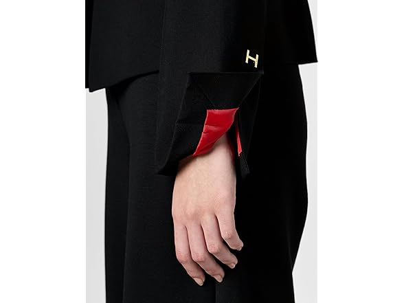 Halston Womens One Button Short Blazer