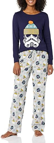 Amazon Essentials Disney | Marvel | Star Wars Women's Flannel Pajama Sleep Sets, Star Wars Winter - Womens, XX-Large