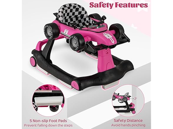 GLACER Foldable Baby Walker, 4-in-1