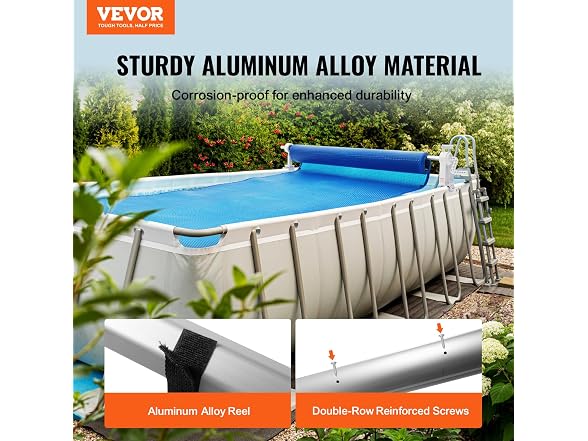 Pool Cover Reel, Aluminum Solar Cover Reel