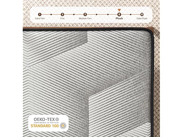 DIGLANT King Mattress, DIGLANT 14Inch Euro Top H