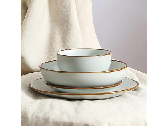 Stone Lain Brasa Stoneware 32 Piece Modern Dinnerware Set