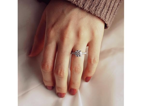 Blueeve Moissanite Engagement Ring Size 7