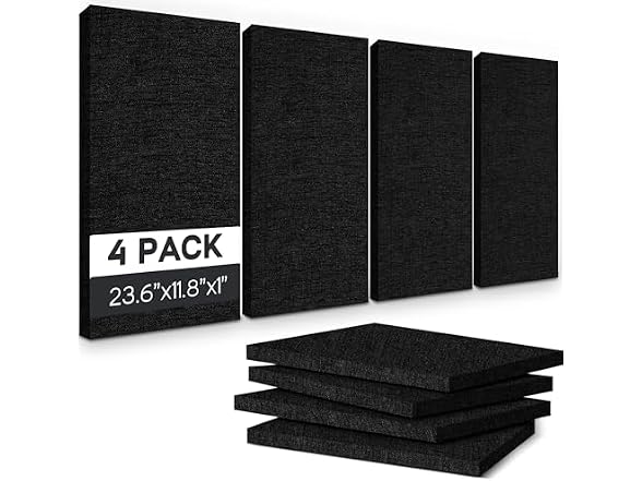 BUBOS 4-Pack Fabric Acoustic Panels