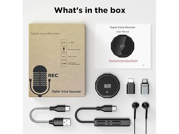 DEOVCVN 128GB Voice Recorder