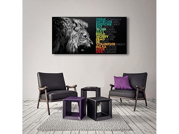 Animal Lion Canvas Wall Art