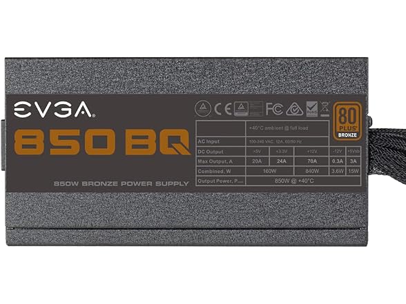 EVGA 850 Bq, 80+ Bronze 850W, Semi