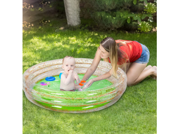 45in Inflatable Pool Glitter Transparent