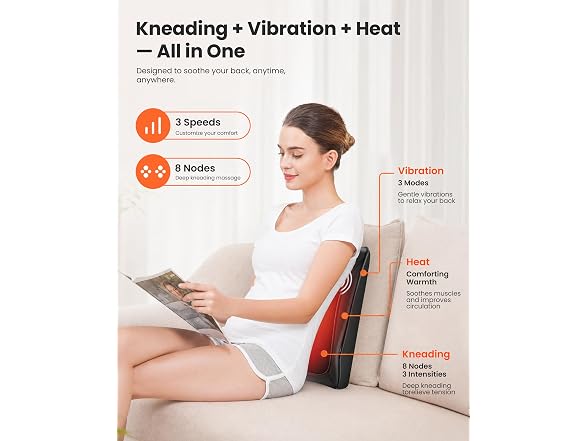 Back Massager with Heat and Vibration