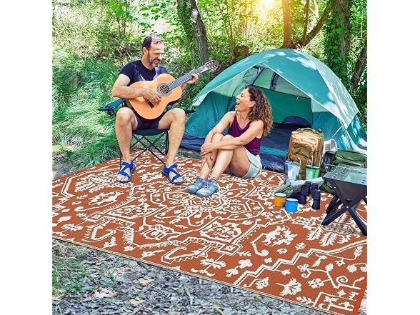 9x12 Outdoor Rug Plastic Straw Brick