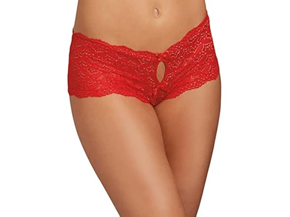 Dreamgirl White Lace Heart Panty (XL)