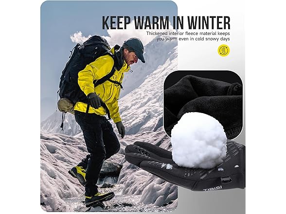 PULIOU Winter Waterproof Thermal Gloves