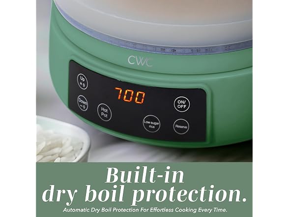 COOK WITH COLOR Glass Mini Low Carb Rice Cooker 