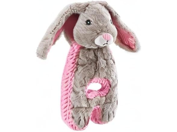 Cuddle Tugs Bunny Plush Squeaky Dog Toy
