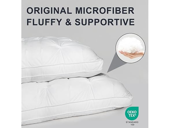 WQSPRING Cloud Color 2 Pack Suport Pillows Queen Size
