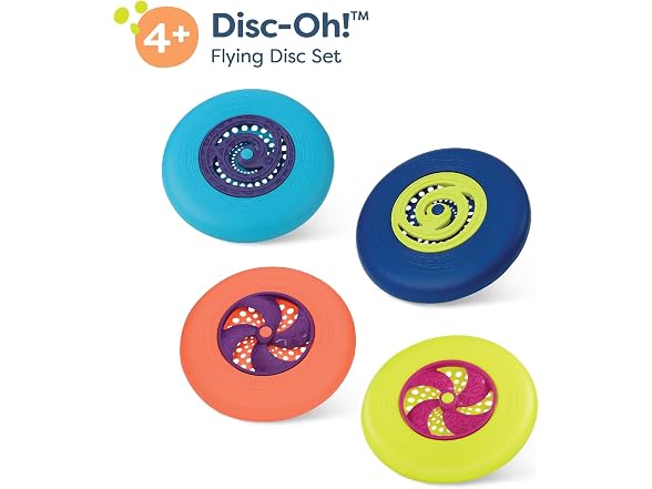 B. toys Flying Disc Set, Disc-Oh! 4 Colorful Discs
