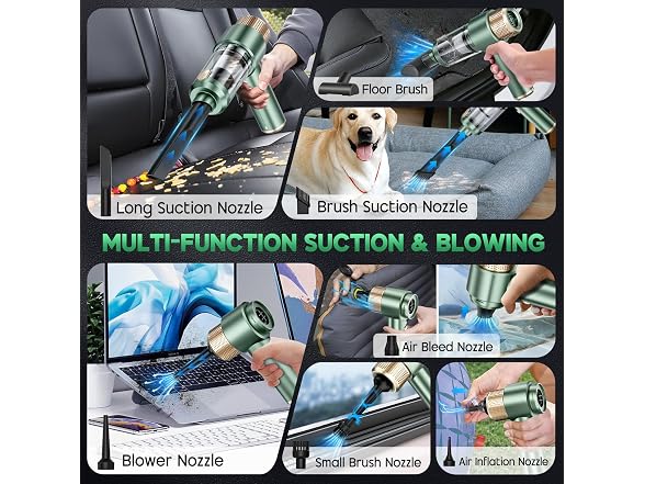 JONYJ W0603 Handheld Car Vacuum Cleaner 16000PA