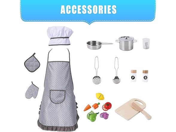 Play Kitchen for Kids,White