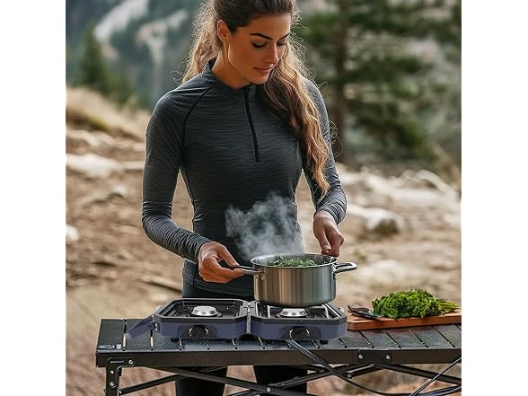 FAHKNS Propane Double Burner Camp Stove
