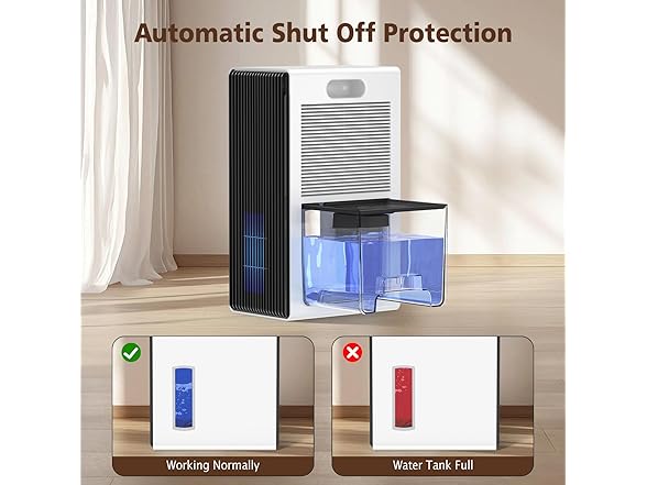 Dehumidifier for Home, 95 OZ Water Tank