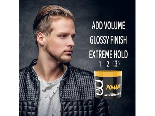 (3 Pack) Level 3 Hair Styling Pomade, Transparent, 3.5 oz